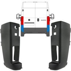 Stötfångarhörn bak för Fiat Ducato 2006-2018 / Vänster+Höger / Set 9936