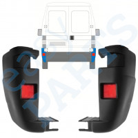 Stötfångarhörn bak för Fiat Ducato 2002-2006 / Vänster+Höger / Set 9816