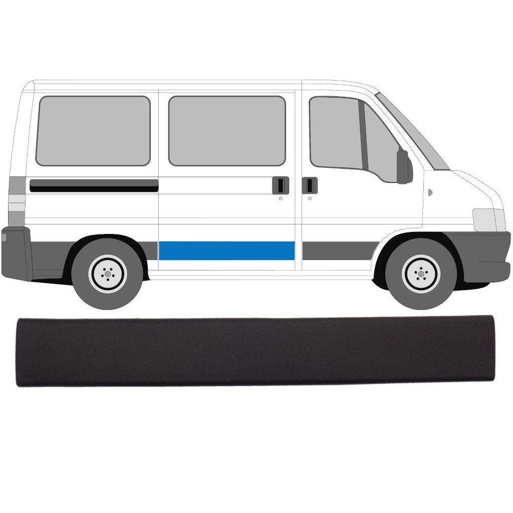 Prydnadslist framdörr list för Fiat Ducato Boxer 2002- / SWB 6491