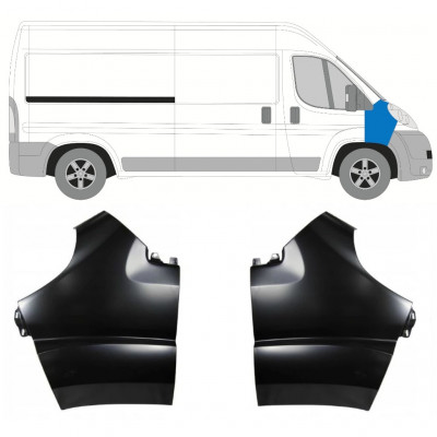 Fram skärm för Fiat Ducato 2006-2014 / Vänster+Höger / Set 10045