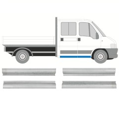 Fram + bak tröskel reparationspanel för Fiat Ducato 1994-2006 / Vänster+Höger / Set 9697