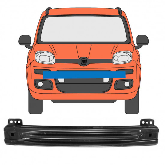 FIAT PANDA 2012- STÖTFÅNGARBALK