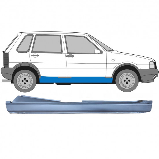 FIAT UNO 1983-2002 TRÖSKELPLÅT TILL / HÖGER