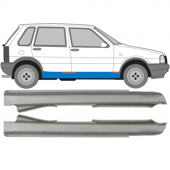 Tröskelplåt reparationspanel för Fiat Uno 1983-2002 / Vänster+Höger / Set 9666