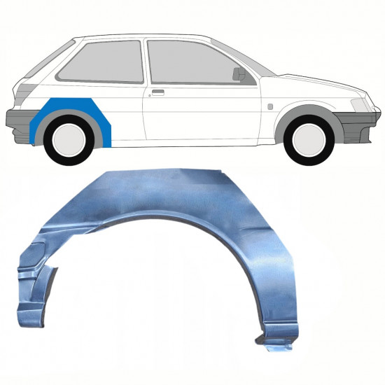 Sidovägg hjulhuskant för Ford Fiesta 1989-1995 / Höger 8745