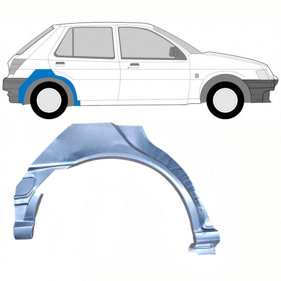 Sidovägg hjulhuskant för Ford Fiesta 1989-1995 / Höger 8747