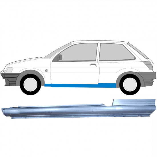 Tröskelplåt för Ford Fiesta 1989-1995 / Vänster 6580