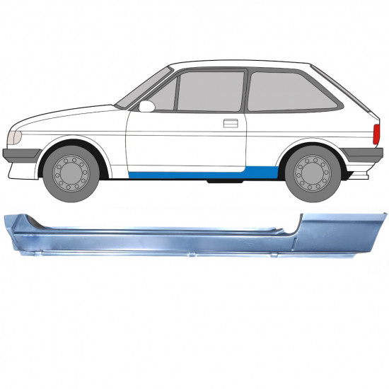 Tröskelplåt för Ford Fiesta 1983-1989 / Vänster 7343