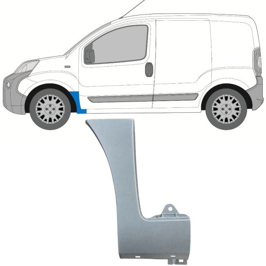 Reparationspanel till framskärm för Peugeot Bipper 2007-2017 / Vänster 16945