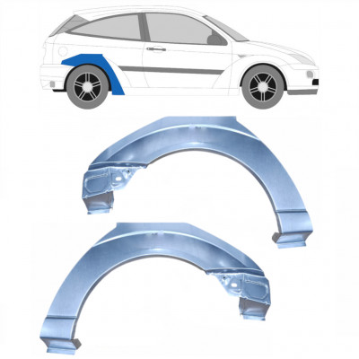 Sidovägg hjulhuskant för Ford Focus 1998-2007 / Vänster+Höger / Set 6287