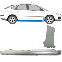 Tröskel + fram skärm reparationspanel för Ford Focus 2004-2010 / Höger / Set 8735