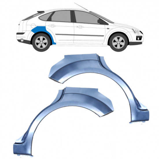 Sidovägg hjulhuskant för Ford Focus 2004-2011 / Vänster+Höger / Set 9425