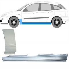 Tröskel + fram skärm reparationspanel för Ford Focus 1998-2004 / Vänster / Set 8734