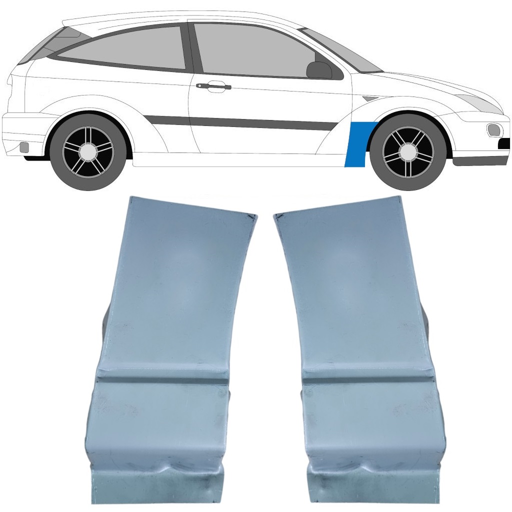 Reparationspanel Till Framskärm För Ford Focus 1998-2007 / Vänster+Höger / Set 9615
