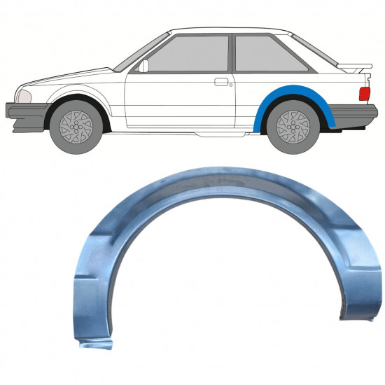 Sidovägg hjulhuskant för Ford Escort 1980-1986 / Vänster 7817