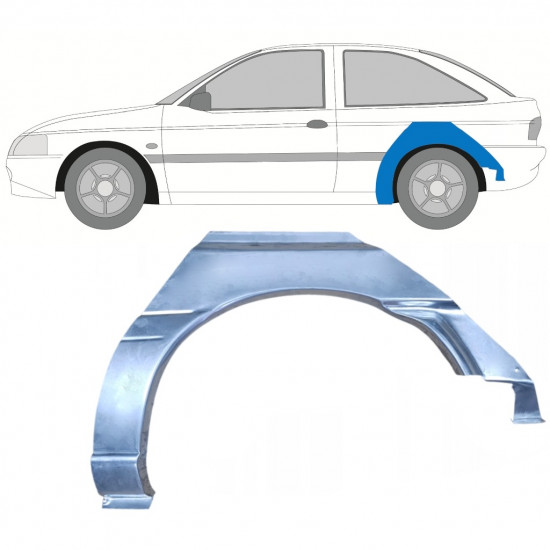 Sidovägg hjulhuskant för Ford Escort 1995-2000 / Vänster 7815