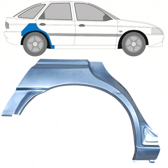 Sidovägg hjulhuskant för Ford Escort 1995-2000 / Höger 8990