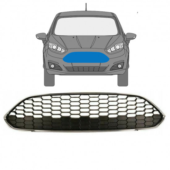 Grill för Ford Fiesta 2015-2017 9318