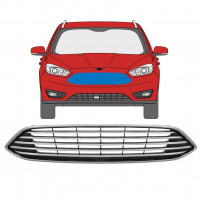 Kromad grill för Ford Focus 2010-2018 7489