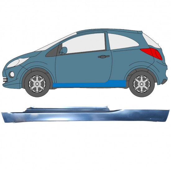 Tröskelplåt reparationspanel för Ford KA 2008-2016 / Vänster 12043