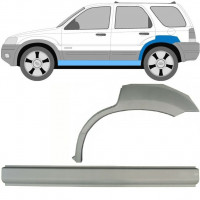 Tröskelplåt + sidovägg hjulhuskant för Ford Maverick 2001-2008 / Vänster / Set 10103