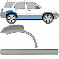 Tröskelplåt + sidovägg hjulhuskant för Ford Maverick 2001-2008 / Höger / Set 10102