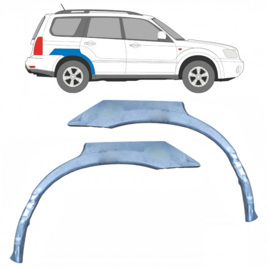 Sidovägg hjulhuskant för Subaru Forester Sg 2002-2008 / Vänster+Höger / Set 9209