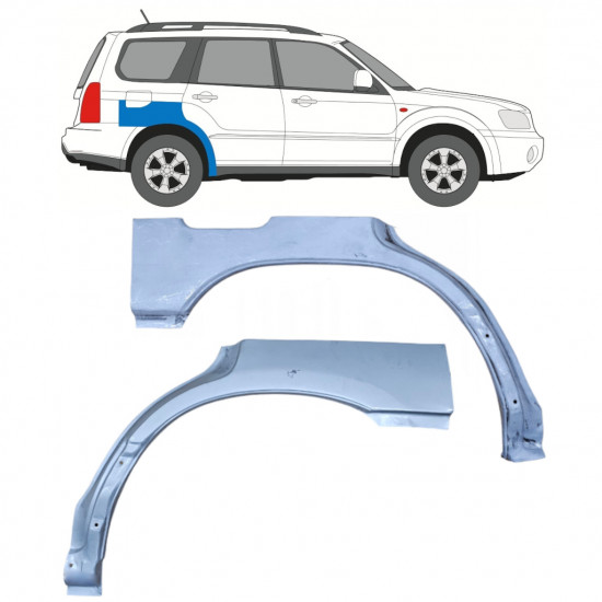 Sidovägg hjulhuskant för Subaru Forester Sg 2002-2008 / Vänster+Höger / Set 9896