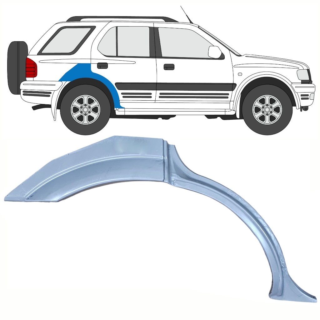 Sidovägg Hjulhuskant För Opel Frontera B 1999-2002 / Höger 8757