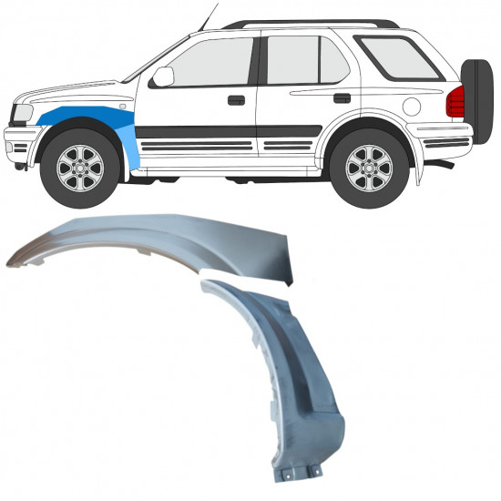 Reparationspanel till framskärm för Opel Frontera B 1999-2002 / Vänster / Set 11203