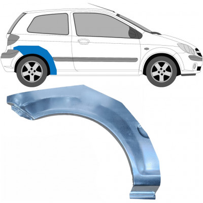 Sidovägg hjulhuskant för Hyundai Getz 2002-2010 / Höger 6662