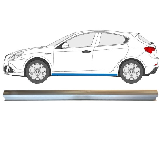 Nedre tröskelplåt reparationspanel för Alfa Romeo Giulietta 2010-2020 / Vänster 15003 Nedre tröskelplåt reparationspanel för Alfa Romeo Giulietta 2010-2020 / Vänster 15003