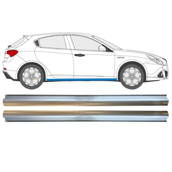 Nedre tröskelplåt reparationspanel för Alfa Romeo Giulietta 2010-2020 / Vänster+Höger / Set 15004 Nedre tröskelplåt reparationspanel för Alfa Romeo Giulietta 2010-2020 / Vänster+Höger / Set 15004