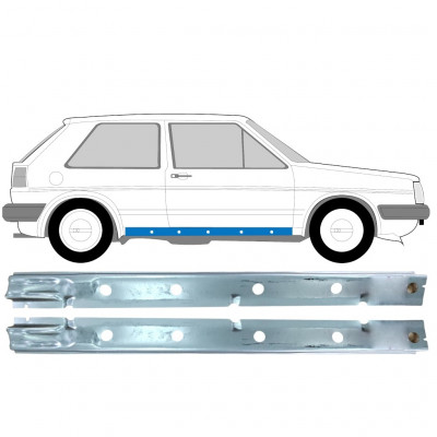VW GOLF 2 1982-1992 INRE TRÖSKELPLÅT / UPPSÄTTNING