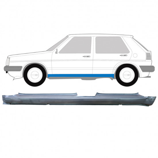 Tröskelplåt reparationspanel för VW Golf 2 1982- / Vänster 7096