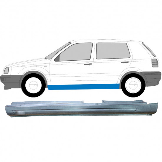 VW GOLF 3 1991- 5 DÖRRAR TRÖSKELPLÅT TILL / VÄNSTER