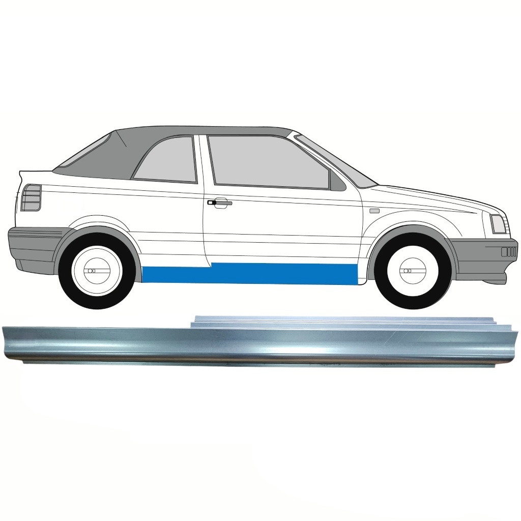 Tröskelplåt Reparationspanel För Vw Golf 3 1993-1998 / Höger / Cabrio 8751