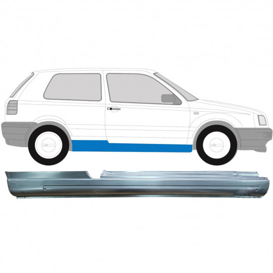 VW GOLF 3 1991- 3 DÖRRAR TRÖSKELPLÅT TILL / HÖGER