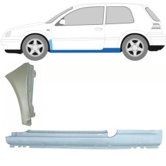 Tröskel + fram skärm reparationspanel för Volkswagen Golf 4 1997-2006 / Vänster / Set 8732