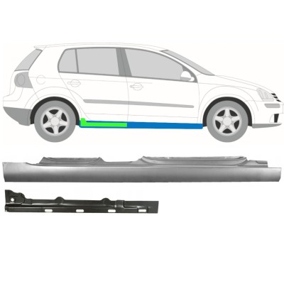 Reparationspanel för inre och yttre tröskel för Volkswagen Golf 5 2003-2009 / Höger / Set 11138