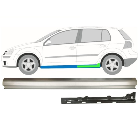 Reparationspanel för inre och yttre tröskel för Volkswagen Golf 5 2003-2009 / Vänster / Set 11709