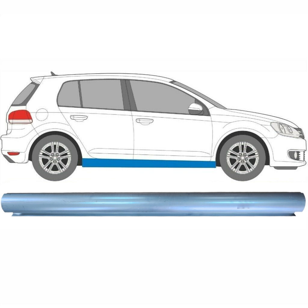 Tröskelplåt Reparationspanel För Vw Golf 6 2008- / Vänster = Höger (Symmetrisk) 5610