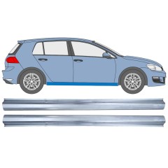 Tröskelplåt reparationspanel för Volkswagen Golf 7 2012- / Vänster+Höger / Set 12454