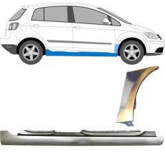 Tröskel + fram skärm reparationspanel för Volkswagen Golf Plus 2005-2013 / Höger / Set 10380