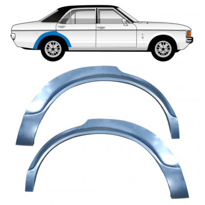 Sidovägg hjulhuskant för Ford Granada 1972-1977 / Vänster+Höger / Set 11030