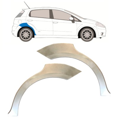 Sidovägg hjulhuskant för Fiat Grande Punto Evo 2005- / Vänster+Höger / Set 14761