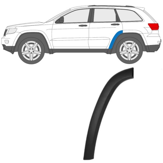Prydnadslist stänkskärm list för Jeep Grand Cherokee 2010-2021 / Vänster 15852