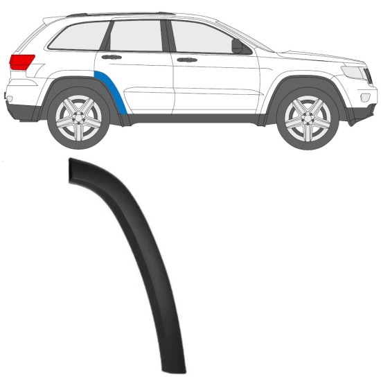 Prydnadslist stänkskärm list för Jeep Grand Cherokee 2010-2021 / Höger 15851