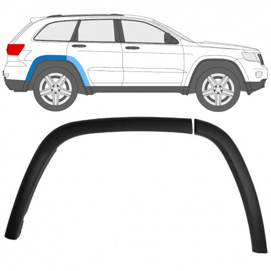 Prydnadslist stänkskärm list för Jeep Grand Cherokee 2010-2021 / Höger / Set 12950