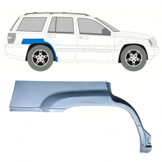 Sidovägg hjulhuskant för Jeep Grand Cherokee 1998-2005 / Höger 7667